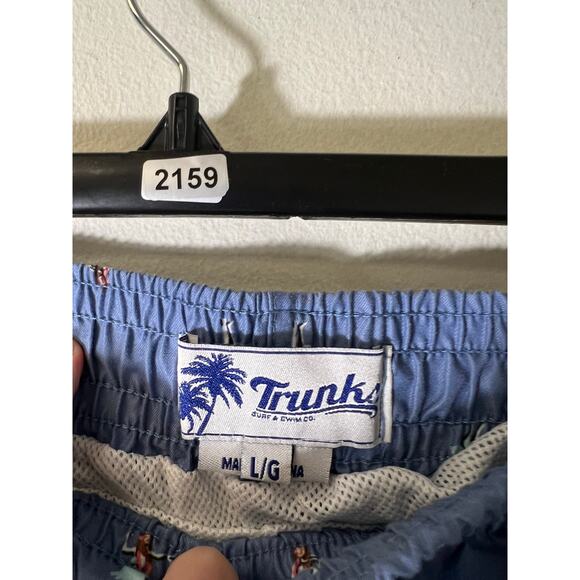Men's Trunks Blue Hulu Girls Swim Trunks Sz L - Picture 3 of 3